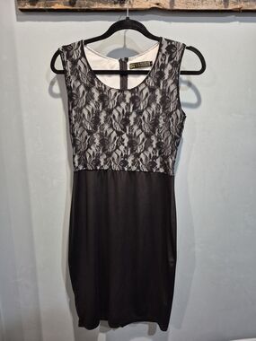 2 For $20!! Shez Black Lace-Top Sheath Dress Like New Size Small/Medium